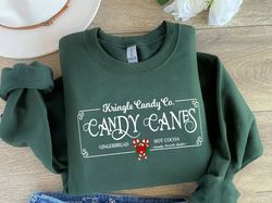 retro christmas sweatshirt, kringle candy co. shirt, christmas candy sweatshirt, candy cane shirt, christmas crewneck sw