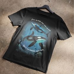 come my lady whales butterfly by crazytown t-shirt