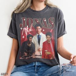 vintage nick jonas 90's shirt, nick jonas t-shirt, nick jonas graphic tee, gift for women and man unisex comfor color t-