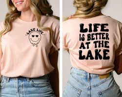 lake shirt, lake life summer camping hiking adventure t-shirt boat fishing travel tee bachelorette shirts family friends