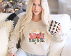 love came down sweatshirt, bible quote hoodie, christmas nativity sweatshirt, jesus christian tee, faith sweatshirt, jes