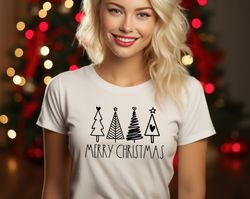 merry christmas tee, merry christmas shirt, womens christmas t-shirt, christmas tree shirt, womens christmas t-shirt