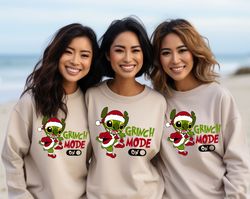 stitch grinch mode on christmas sweatshirt, santa hat sweatshirt,christmas party sweatshirts,gift for christmas,stitch c