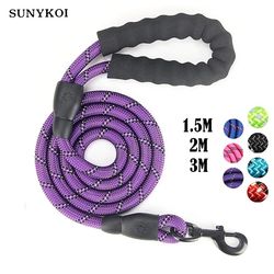 reflective 1.2cm nylon pet leash for large dogs | strong rope for walking & traction