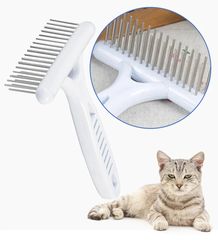 pet dog brush: shedding removal for short & long hair, smooth grooming