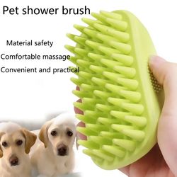 pet bath brush: rubber comb & hair removal glove for dog & cat grooming