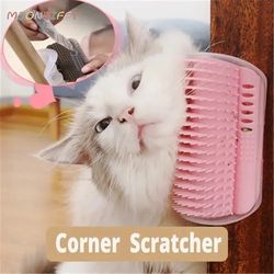 new dropshipping pet rubbing toys: corner cat/dog self groomer comb for tickling face rubs