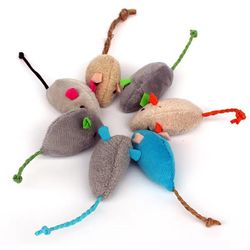 colorful interactive catnip mice toy: fun plush mouse for cats & kittens - cute pet accessories