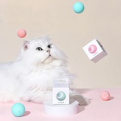 interactive smart cat toys: self-moving ball for training & fun | electric kitten plaything & pet accessories