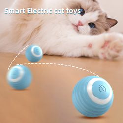 interactive electric cat ball toy: smart, self-moving, indoor training & fun for cats