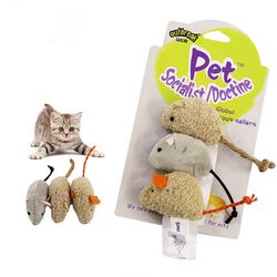 interactive plush mouse cat toy set - durable bite-resistant simulation mouse toy for kittens and cats