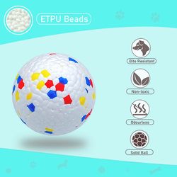 bite-resistant dog ball toys: high elasticity, e-tpu material, ideal for small and large dogs - non-squeak, interactive