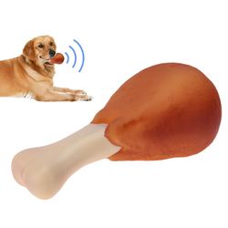 rubber chicken leg toy: fun squeaky chew for dogs & puppies | interactive pet supplies & gifts