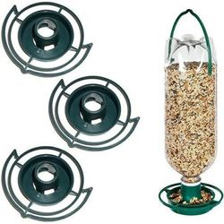 automatic hanging bird feeder: recycle soda bottle top for outdoor feeding