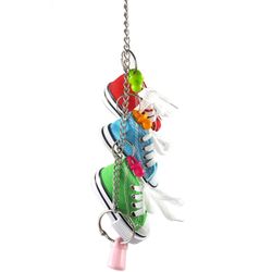 mini canvas shoes parrot bird toys for cage decoration and climbing