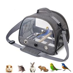 parrot carrier bag with perch: portable bird backpack for travel