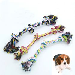 30cm dog rope toy (random color) - cotton chew knot for puppy dental health | pet supplies