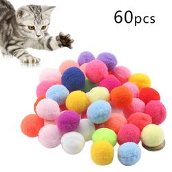 vibrant plush ball cat toys: durable, interactive, funny chew toy - perfect for pet products dropshipping!