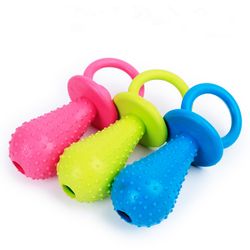 interactive pet rubber pacifier toy: elastic chew for dogs, cats & puppies