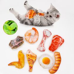 enticing catnip toys: bite-resistant cat & kitten treats - meat, seafood, ice cream series