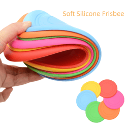 cute silicone flying saucer toy for dogs & cats: durable, interactive pet disc for fun training & chew resistance