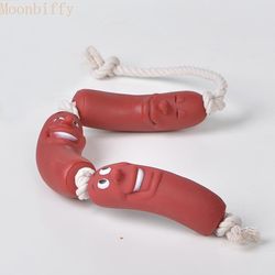interactive dog toys: funny sausage shape for puppy training | chew & bite-resistant pet supplies