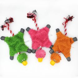 quirky duck plush dog toys: fun, durable, and creative training accessories for small to medium dogs - perfect pet gift!