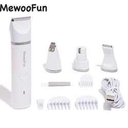 mewoofun pet electric hair trimmer: 4-in-1 grooming clipper