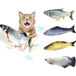 interactive electric fish toy for cats: rechargeable & entertaining!