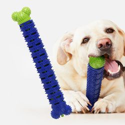 bone-shaped dog molar stick: food-grade silicone, bpa-free, bite-resistant tooth cleaning toy