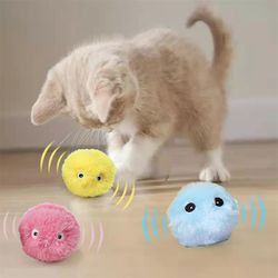 interactive smart cat toy: electric squeak ball for training and play