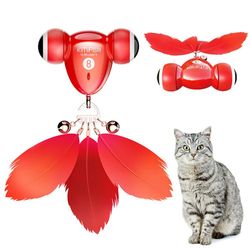 kitifish cat toy: automatic smart teasing toy for cats - self charging, small goldfish design