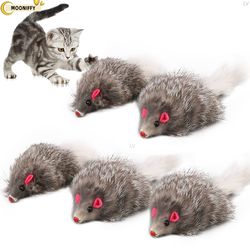 soft plush mouse cat toy with long-haired tail - fun kitten training game & pet supply