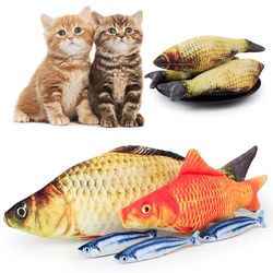 cat scratch board toy: 20cm stuffed fish shape for pet play & scratching