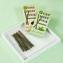 6pcs catnip chew toys for kittens: natural wood polygonum sticks for molar, pet dental care & play | reusable snacks