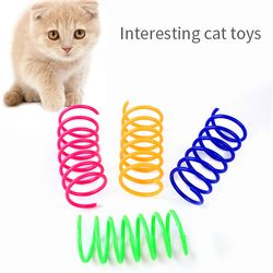 colorful coil springs: durable cat toys in sets of 4/8/16/20