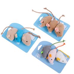 3-piece interactive plush mouse cat toy set: scratch and bite resistant pet supplies