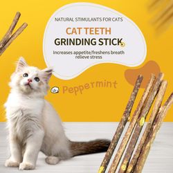 natural catnip stick: wooden polygonum molar toy for cats - teeth cleaning, boredom relief, and snack chew supplies