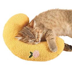 ultra soft fluffy pet sleeping pillow: u-shaped calming toy for dogs & cats - pet supplies