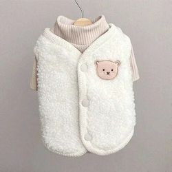 winter warm pet vest: ins plush puppy sweater