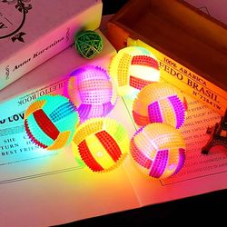 glowing led ball toy: interactive pet toy for small dogs & cats