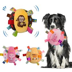 Interactive Plush Dog Toy: Funny Vocal Ball with Bells for Small & Large Pets