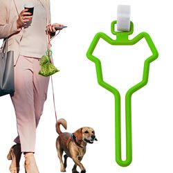Hands-free Dog Poop Bag Clip & Dispenser | Traction Rope Holder for Cleaning & Cat Supplies