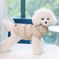 cozy winter dog clothes: padded jacket for small to medium dogs - chihuahua, french bulldog, poodle & more