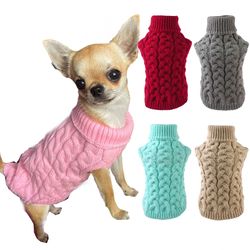 cozy classic chihuahua puppy sweater: winter warmth for small dogs