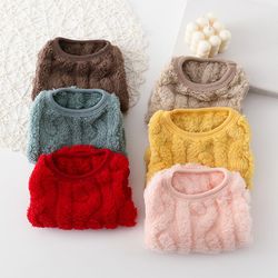 cute double-sided fleece pullover: warm winter outfit for small to medium dogs and cats