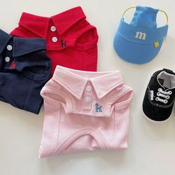 soft & breathable dog polo shirt: stylish apparel for small to medium breeds