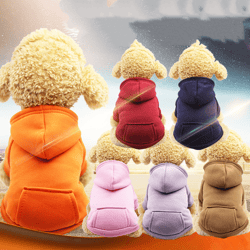 cozy winter hoodies: stylish dog supplies for small to medium breeds