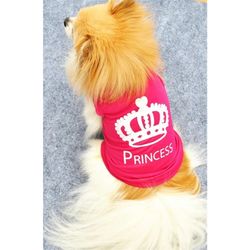 black friday: choose from four sizes - cute pet puppy dog crown princess t-shirt vest dress in random colors