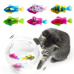interactive electric fish toy: engaging water play for cats & dogs - led light pet toy